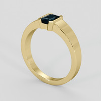 0.82 Ct. Blue Sapphire Ring, 10K Yellow Gold 2