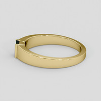 0.94 Ct. Bluish Green Sapphire Ring, 10K Yellow Gold 4