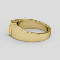 1.18 Ct. Orangish Yellow Sapphire Ring, 10K Yellow Gold 4