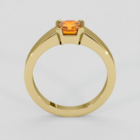 1.08 Ct. Orange Sapphire Ring, 10K Yellow Gold 3