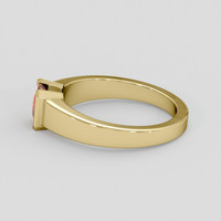 1.08 Ct. Orange Sapphire Ring, 10K Yellow Gold 4