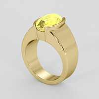 6.92 Ct. Yellow Sapphire Ring, 10K Yellow Gold 2