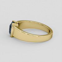 3.02 Ct. Greenish Blue Sapphire Ring, 10K Yellow Gold 4