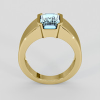 5.05 Ct. Blue Aquamarine Ring, 14K Yellow Gold 3