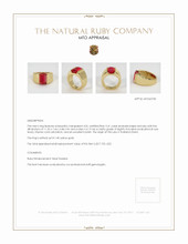 Men's Ruby Ring 5.41 Ct., 14K Yellow Gold Appraisal