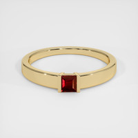 0.38 Ct. Ruby Ring, 14K Yellow Gold 1