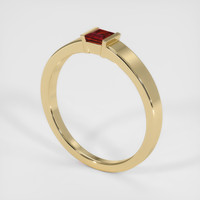 0.38 Ct. Ruby Ring, 14K Yellow Gold 2