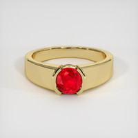 1.10 Ct. Ruby Ring, 14K Yellow Gold 1