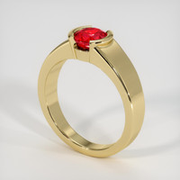 1.10 Ct. Ruby Ring, 14K Yellow Gold 2