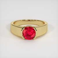 1.22 Ct. Ruby Ring, 14K Yellow Gold 1