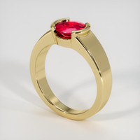 1.22 Ct. Ruby Ring, 14K Yellow Gold 2