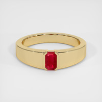 0.52 Ct. Ruby Ring, 14K Yellow Gold 1