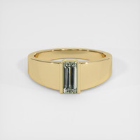 1.00 Ct. Green Sapphire Ring, 14K Yellow Gold 1
