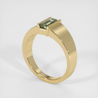 1.00 Ct. Green Sapphire Ring, 14K Yellow Gold 2