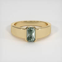 1.05 Ct. Green Sapphire Ring, 14K Yellow Gold 1