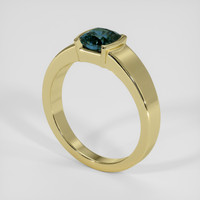 1.69 Ct. Greenish Blue Sapphire Ring, 14K Yellow Gold 2