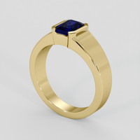 1.17 Ct. Blue Sapphire Ring, 14K Yellow Gold 2