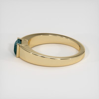 0.67 Ct. Bluish Green Sapphire Ring, 14K Yellow Gold 4