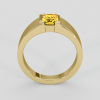 1.18 Ct. Orangish Yellow Sapphire Ring, 14K Yellow Gold 3