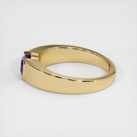 1.18 Ct. Blue Sapphire Ring, 14K Yellow Gold 4