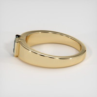 0.74 Ct. Greenish Blue Sapphire Ring, 14K Yellow Gold 4