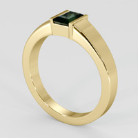 0.93 Ct. Bluish Green Sapphire Ring, 14K Yellow Gold 2