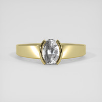 1.09 Ct. White Sapphire Ring, 14K Yellow Gold 1