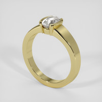 1.09 Ct. White Sapphire Ring, 14K Yellow Gold 2