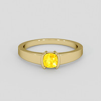 0.79 Ct. Yellow Sapphire Ring, 14K Yellow Gold 1