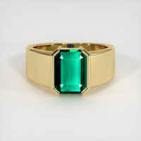 3.10 Ct. Emerald Ring, 18K Yellow Gold 1