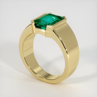 3.10 Ct. Emerald Ring, 18K Yellow Gold 2