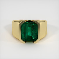5.87 Ct. Emerald Ring, 18K Yellow Gold 1
