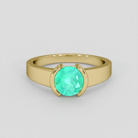 1.03 Ct. Emerald Ring, 18K Yellow Gold 1