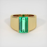 3.84 Ct. Emerald Ring, 18K Yellow Gold 1