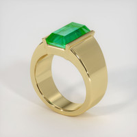 3.84 Ct. Emerald Ring, 18K Yellow Gold 2