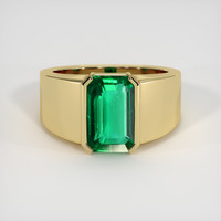 3.92 Ct. Emerald Ring, 18K Yellow Gold 1