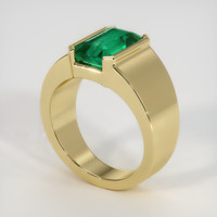 3.92 Ct. Emerald Ring, 18K Yellow Gold 2