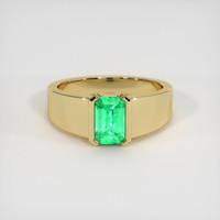 1.13 Ct. Emerald Ring, 18K Yellow Gold 1