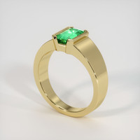 1.13 Ct. Emerald Ring, 18K Yellow Gold 2