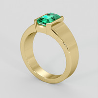 1.61 Ct. Emerald Ring, 18K Yellow Gold 2