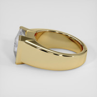 4.08 Ct. Bluish Grey Rutilated Quartz Ring, 18K Yellow Gold 4