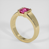 1.19 Ct. Pink Sapphire Ring, 18K Yellow Gold 2