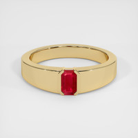 0.52 Ct. Ruby Ring, 18K Yellow Gold 1