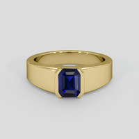 1.17 Ct. Blue Sapphire Ring, 18K Yellow Gold 1
