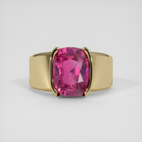 5.09 Ct. Pink Sapphire Ring, 18K Yellow Gold 1