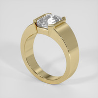 4.51 Ct. White Sapphire Ring, 18K Yellow Gold 2
