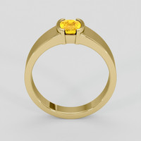 1.18 Ct. Orangish Yellow Sapphire Ring, 18K Yellow Gold 3