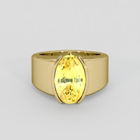 6.92 Ct. Yellow Sapphire Ring, 18K Yellow Gold 1