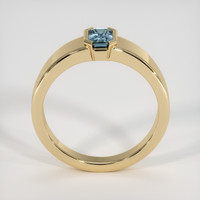 0.74 Ct. Greenish Blue Sapphire Ring, 18K Yellow Gold 3
