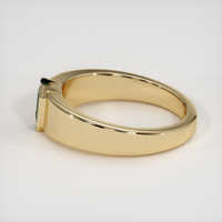 0.89 Ct. Bluish Green Sapphire Ring, 18K Yellow Gold 4